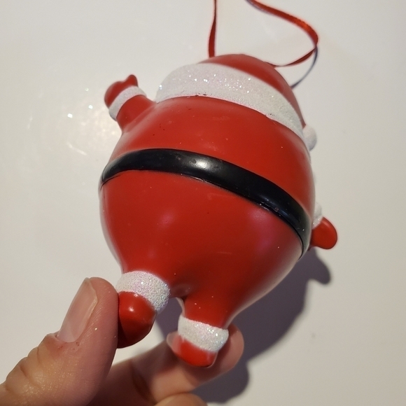 Chubby Santa sparkle glitter Ornament - Picture 5 of 8
